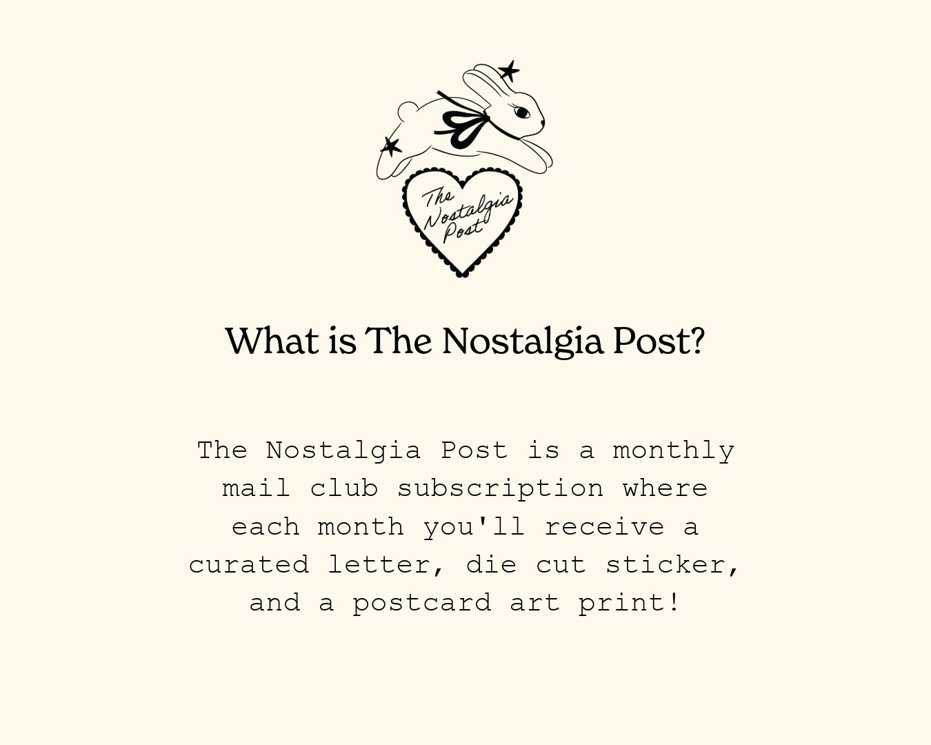 The Nostalgia Post: Monthly Mail Club