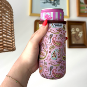 Pink Paisley Slim Can Sleeve
