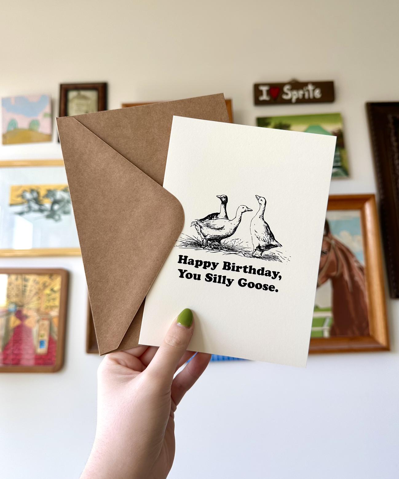 Silly Goose Birthday Card